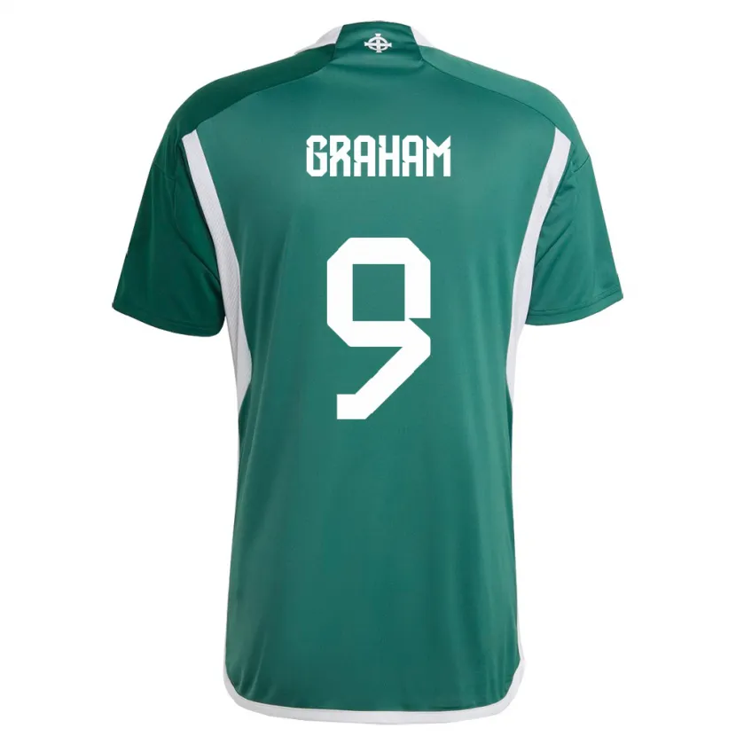 Danxen Kid Northern Ireland Braiden Graham #9 Green Home Jersey 24-26 T-Shirt