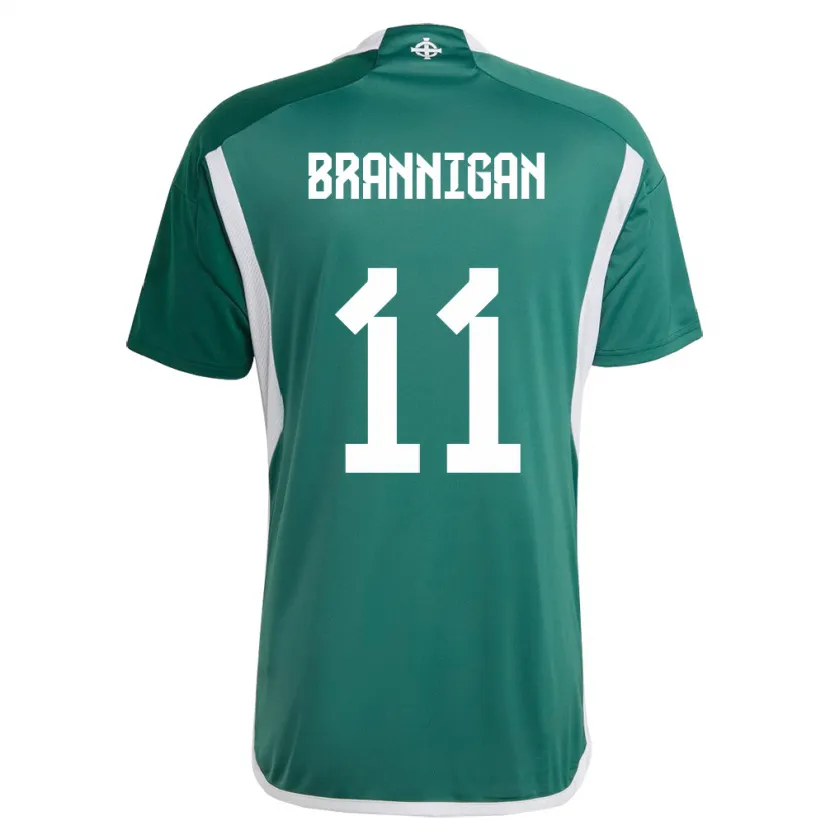 Danxen Kid Northern Ireland Cole Brannigan #11 Green Home Jersey 24-26 T-Shirt