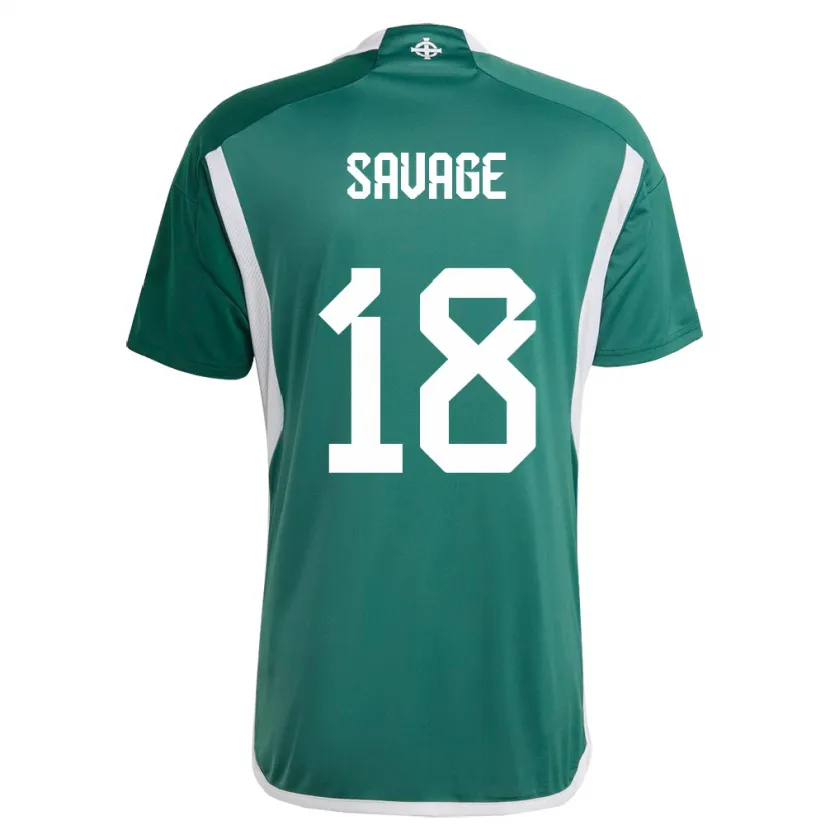 Danxen Kid Northern Ireland Troy Savage #18 Green Home Jersey 24-26 T-Shirt