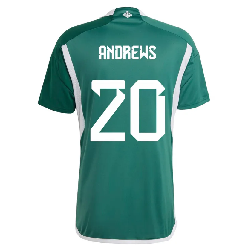 Danxen Kid Northern Ireland Joely Andrews #20 Green Home Jersey 24-26 T-Shirt