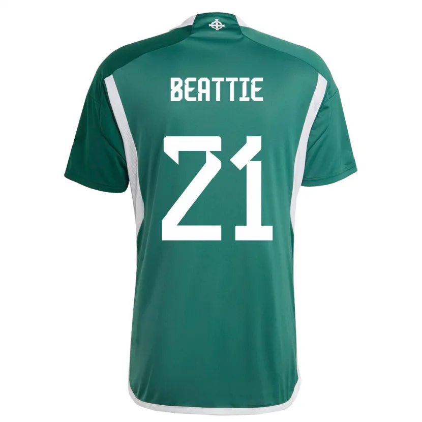 Danxen Kid Northern Ireland Kerry Beattie #21 Green Home Jersey 24-26 T-Shirt