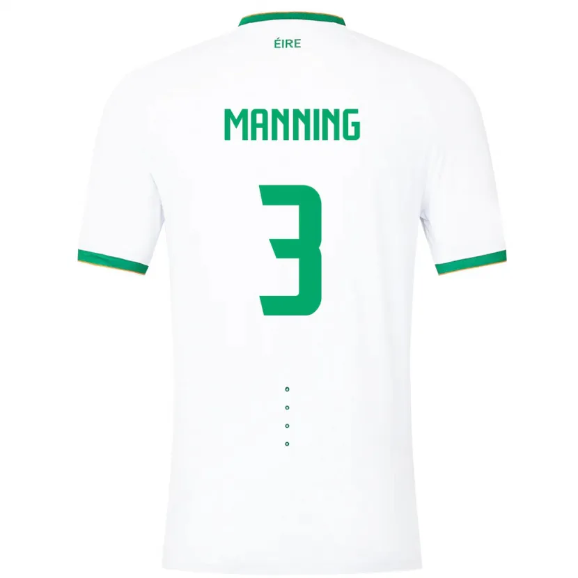 Danxen Kid Ireland Ryan Manning #3 White Away Jersey 24-26 T-Shirt