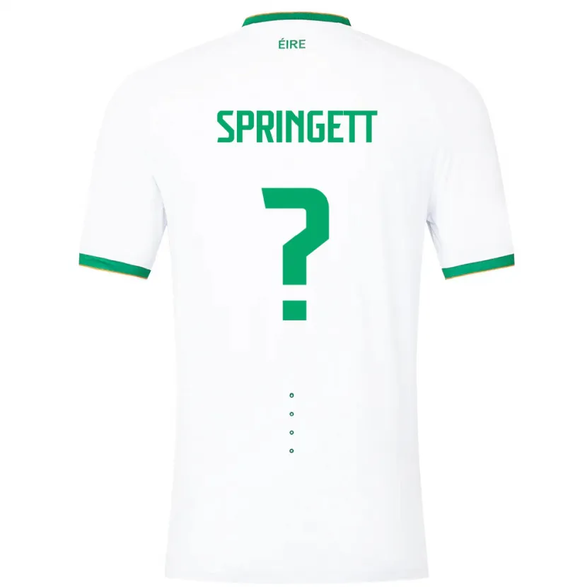 Danxen Kid Ireland Tony Springett #0 White Away Jersey 24-26 T-Shirt