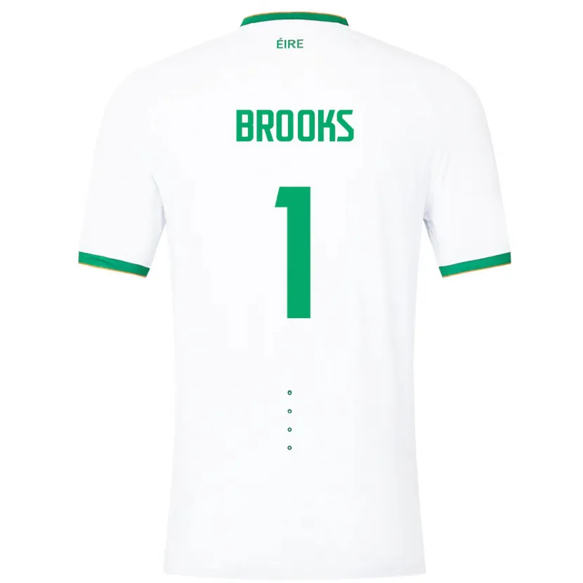 Danxen Kid Ireland Tiernan Brooks #1 White Away Jersey 24-26 T-Shirt