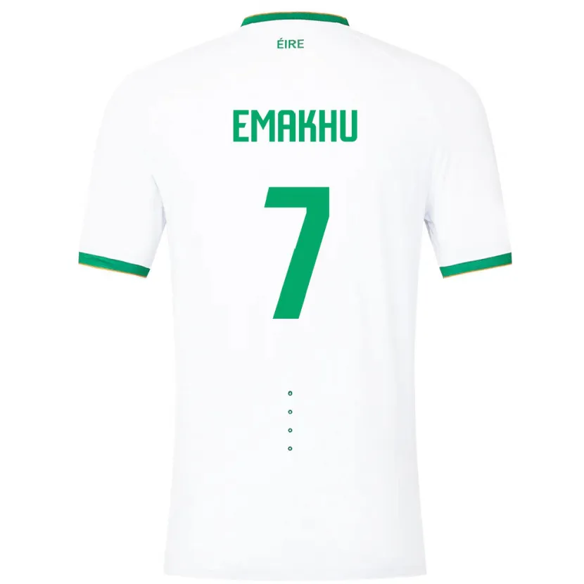 Danxen Kid Ireland Aidomo Emakhu #7 White Away Jersey 24-26 T-Shirt