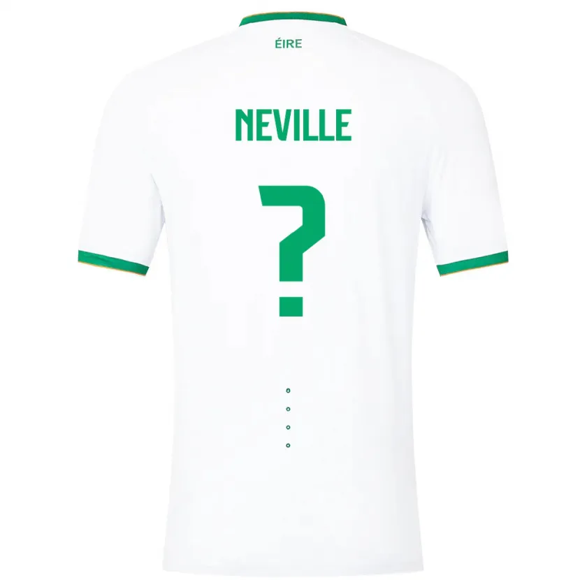 Danxen Kid Ireland Harvey Neville #0 White Away Jersey 24-26 T-Shirt