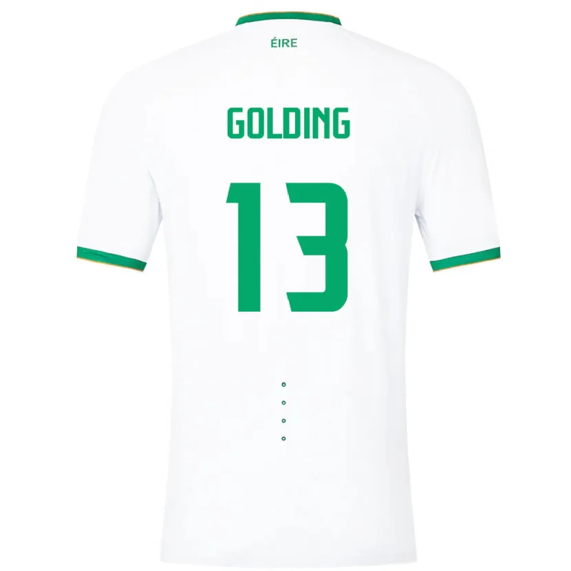 Danxen Kid Ireland James Golding #13 White Away Jersey 24-26 T-Shirt