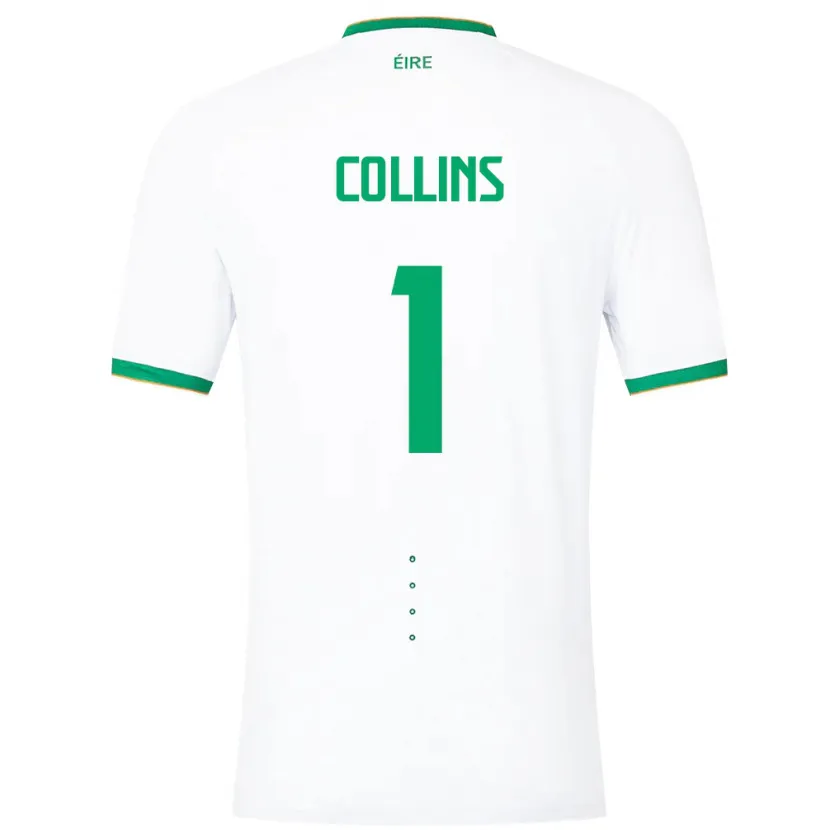 Danxen Kid Ireland Joe Collins #1 White Away Jersey 24-26 T-Shirt