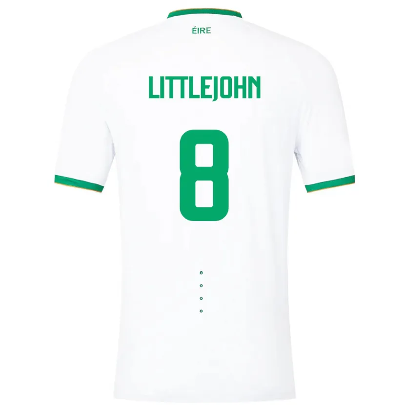 Danxen Kid Ireland Ruesha Littlejohn #8 White Away Jersey 24-26 T-Shirt