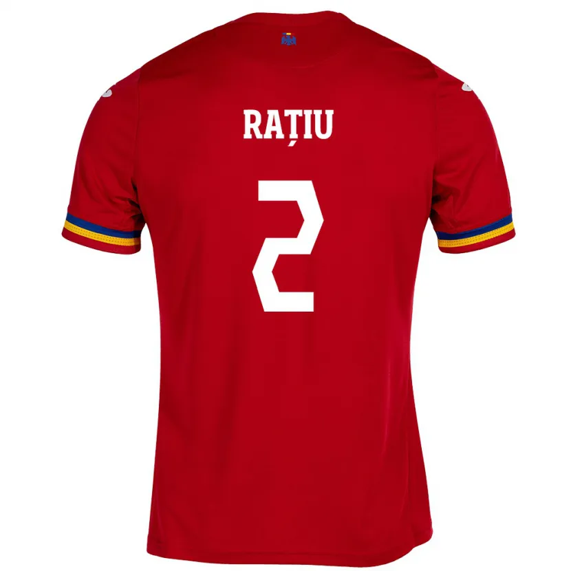 Danxen Kid Romania Andrei Rațiu #2 Red Away Jersey 24-26 T-Shirt