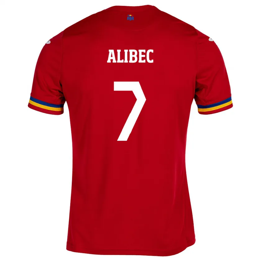 Danxen Kid Romania Denis Alibec #7 Red Away Jersey 24-26 T-Shirt