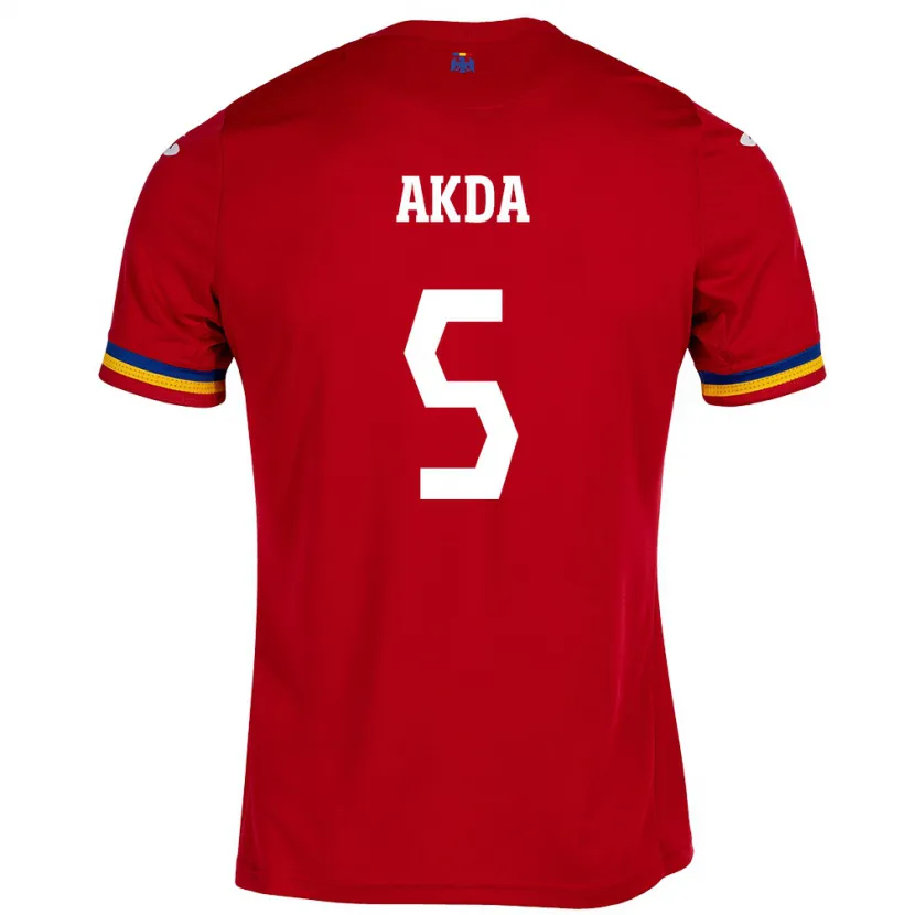 Danxen Kid Romania Ümit Akdağ #5 Red Away Jersey 24-26 T-Shirt