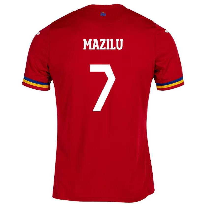 Danxen Kid Romania Adrian Mazilu #7 Red Away Jersey 24-26 T-Shirt