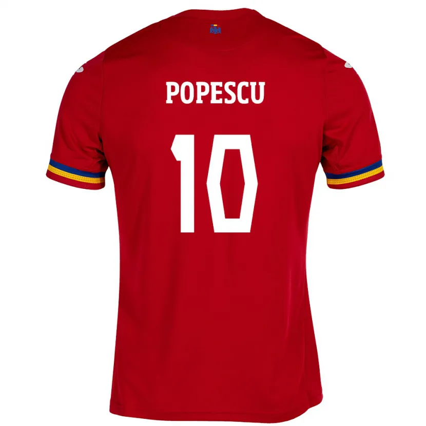 Danxen Kid Romania Octavian Popescu #10 Red Away Jersey 24-26 T-Shirt