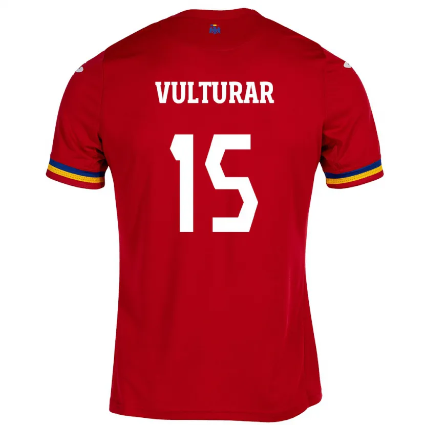 Danxen Kid Romania Cătălin Vulturar #15 Red Away Jersey 24-26 T-Shirt