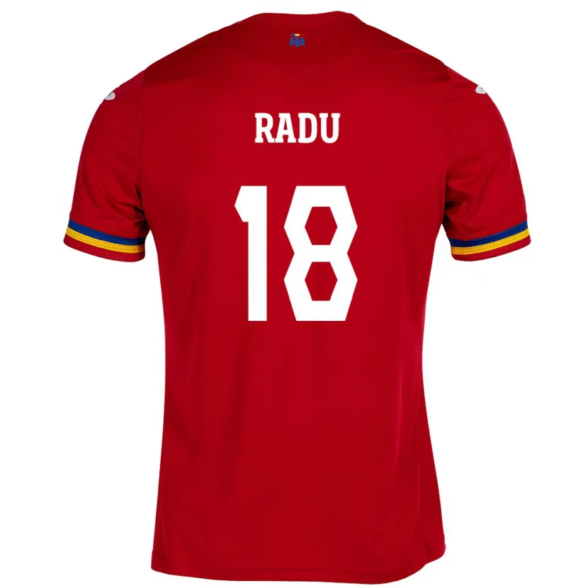 Danxen Kid Romania Denis Radu #18 Red Away Jersey 24-26 T-Shirt