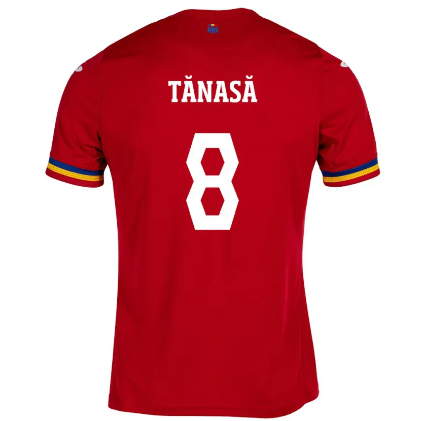 Danxen Kid Romania Răzvan Tănasă #8 Red Away Jersey 24-26 T-Shirt