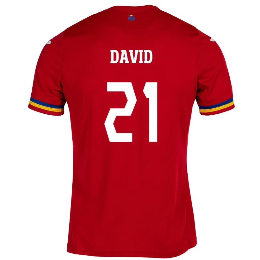 Danxen Kid Romania Gabriel David #21 Red Away Jersey 24-26 T-Shirt