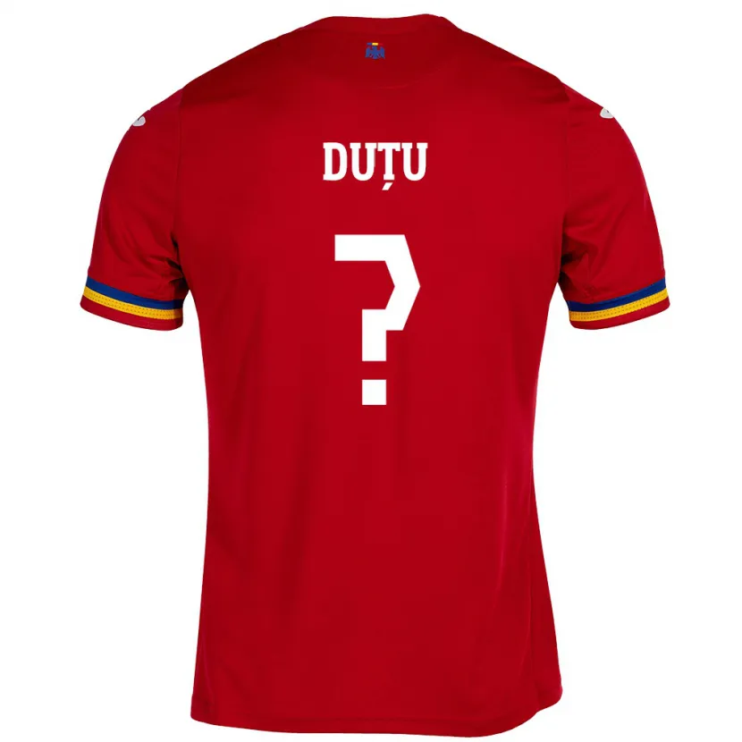 Danxen Kid Romania Matteo Duțu #0 Red Away Jersey 24-26 T-Shirt