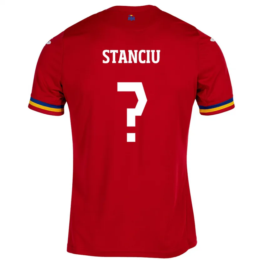 Danxen Kid Romania Raul Stanciu #0 Red Away Jersey 24-26 T-Shirt