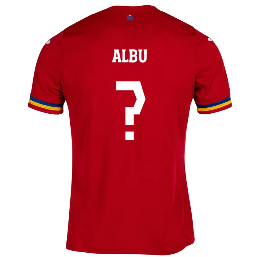 Danxen Kid Romania Luca Albu #0 Red Away Jersey 24-26 T-Shirt