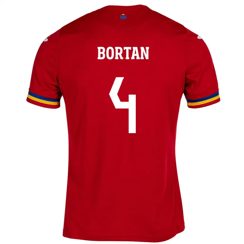 Danxen Kid Romania Ioana Bortan #4 Red Away Jersey 24-26 T-Shirt