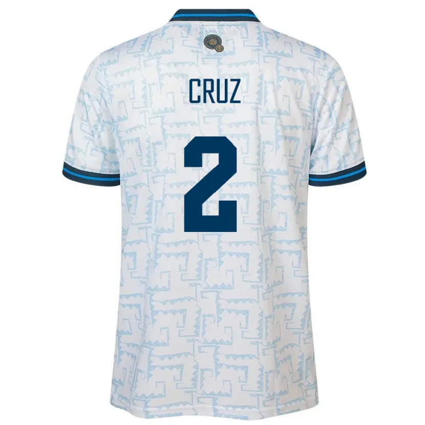 Danxen Kid El Salvador Melvin Cruz #2 White Away Jersey 24-26 T-Shirt