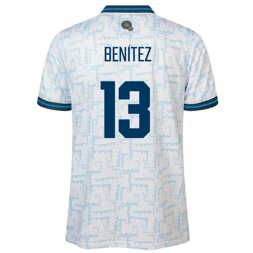 Danxen Kid El Salvador Tereso Benítez #13 White Away Jersey 24-26 T-Shirt