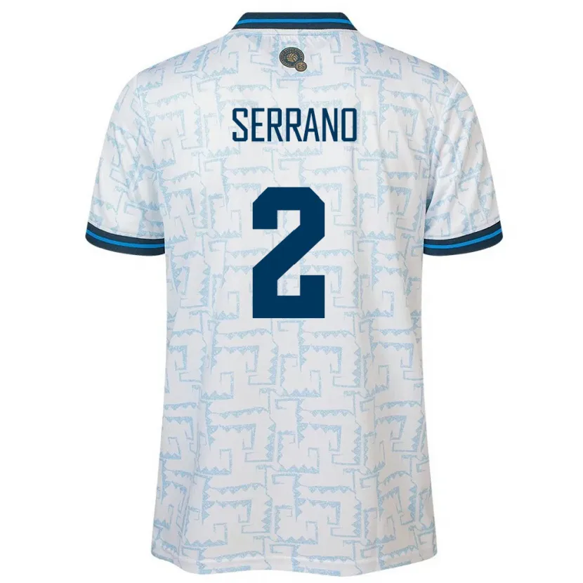 Danxen Kid El Salvador Alejandro Serrano #2 White Away Jersey 24-26 T-Shirt