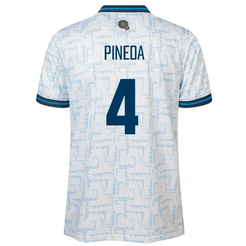 Danxen Kid El Salvador Wálter Pineda #4 White Away Jersey 24-26 T-Shirt