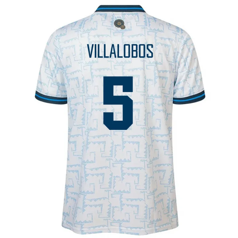 Danxen Kid El Salvador Kristian Villalobos #5 White Away Jersey 24-26 T-Shirt