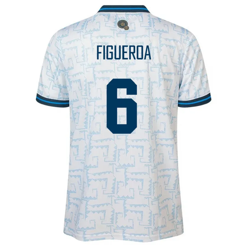 Danxen Kid El Salvador Elder Figueroa #6 White Away Jersey 24-26 T-Shirt