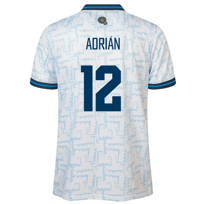 Danxen Kid El Salvador Adrián Aguilar #12 White Away Jersey 24-26 T-Shirt