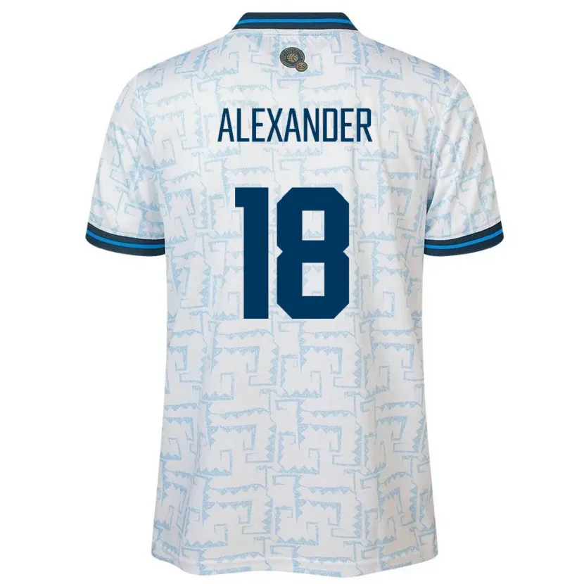 Danxen Kid El Salvador Alexander Aguilar #18 White Away Jersey 24-26 T-Shirt