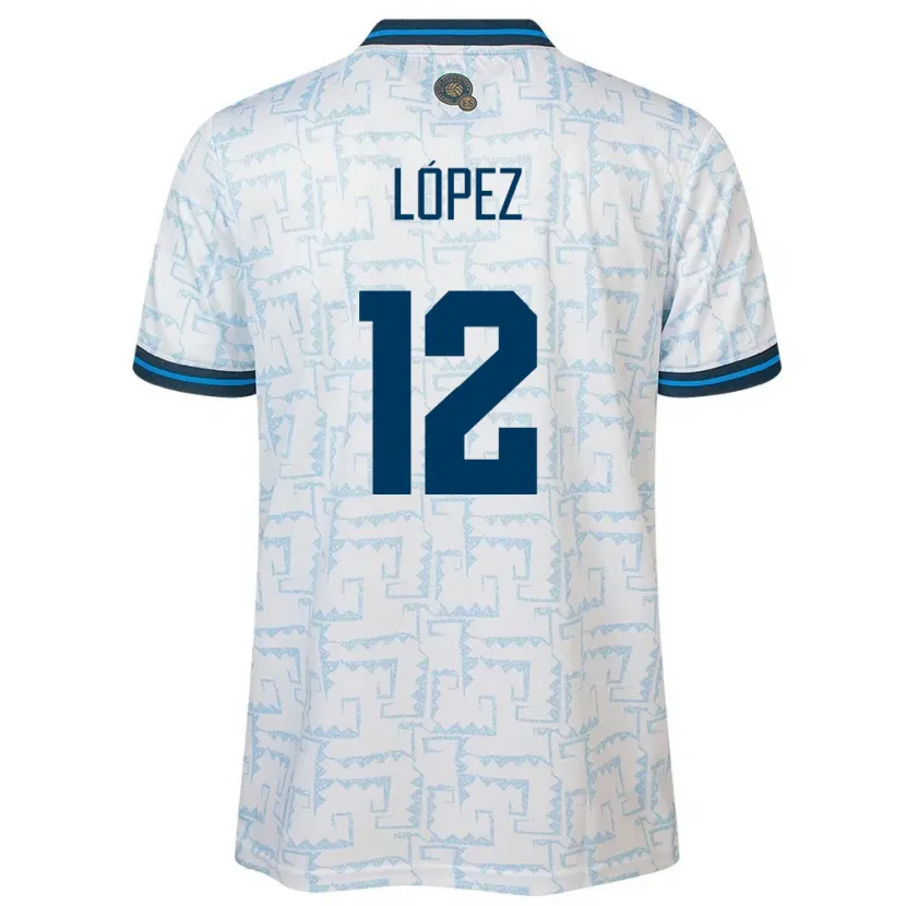 Danxen Kid El Salvador Abigaíl López #12 White Away Jersey 24-26 T-Shirt