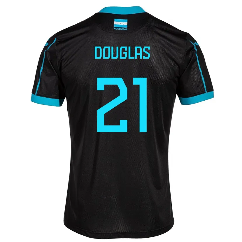 Danxen Kid Honduras Douglas Martínez #21 Black Away Jersey 24-26 T-Shirt