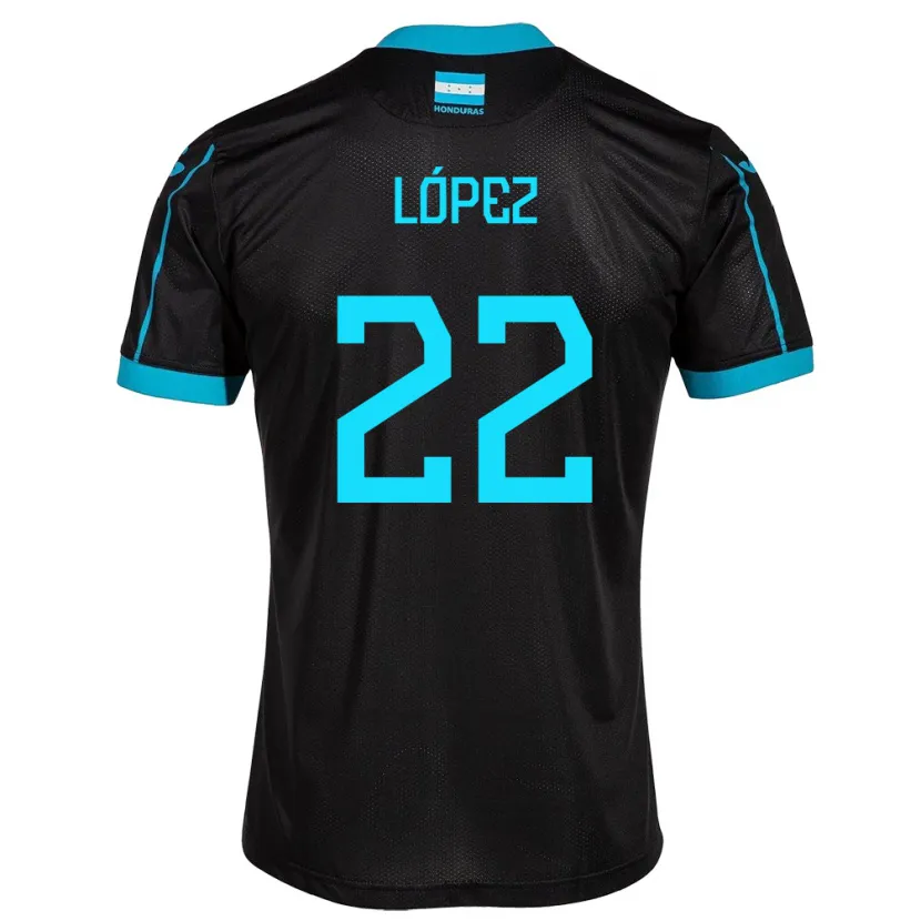 Danxen Kid Honduras Luis López #22 Black Away Jersey 24-26 T-Shirt