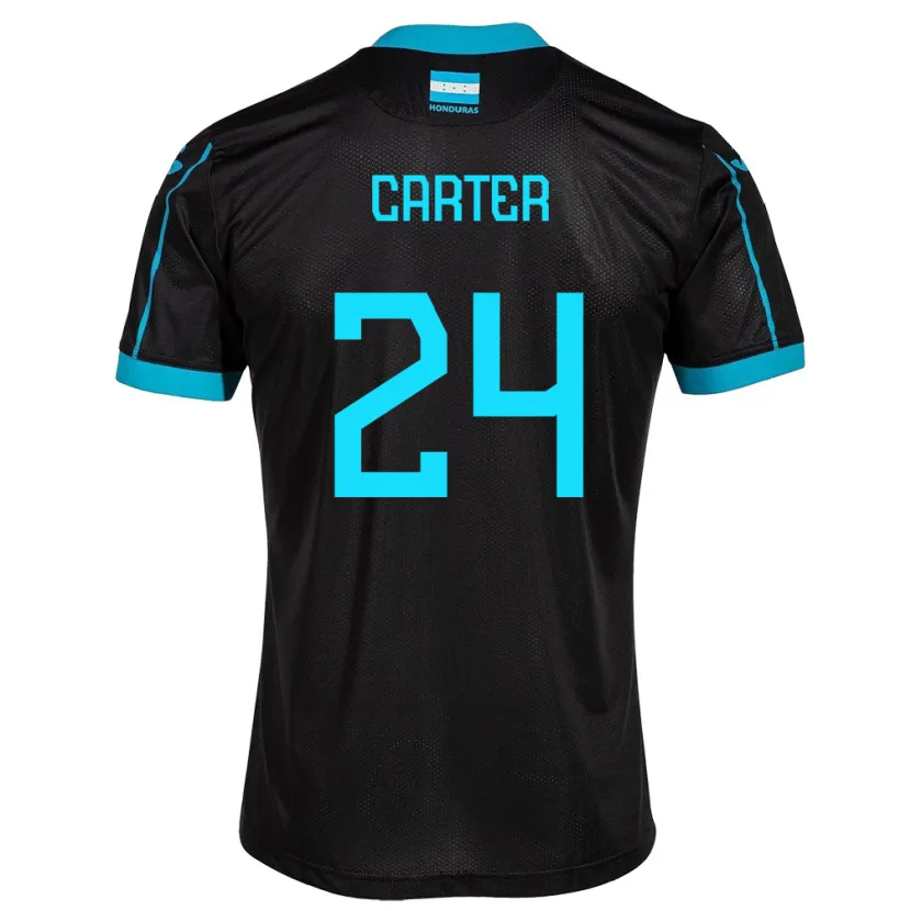 Danxen Kid Honduras Daniel Carter #24 Black Away Jersey 24-26 T-Shirt