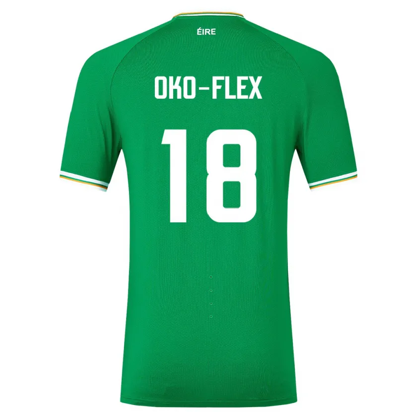 Danxen Men Ireland Armstrong Oko-Flex #18 Green Home Jersey 24-26 T-Shirt