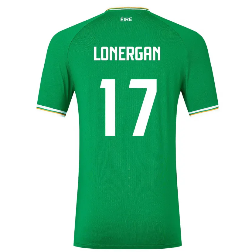 Danxen Men Ireland Tom Lonergan #17 Green Home Jersey 24-26 T-Shirt