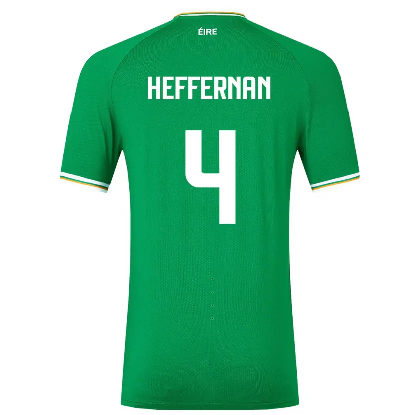 Danxen Men Ireland Cathal Heffernan #4 Green Home Jersey 24-26 T-Shirt