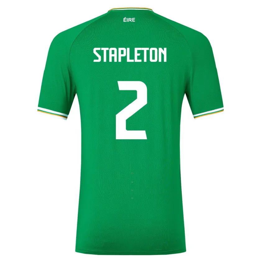 Danxen Men Ireland Jessie Stapleton #2 Green Home Jersey 24-26 T-Shirt