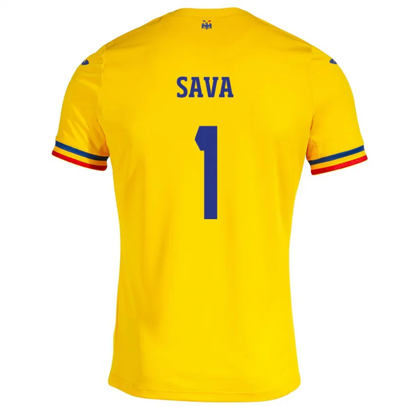 Danxen Men Romania Răzvan Sava #1 Yellow Home Jersey 24-26 T-Shirt