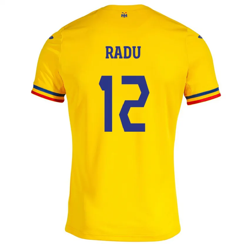 Danxen Men Romania Riccardo Radu #12 Yellow Home Jersey 24-26 T-Shirt