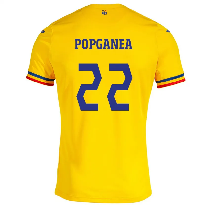 Danxen Men Romania Mirela Pop-Ganea #22 Yellow Home Jersey 24-26 T-Shirt