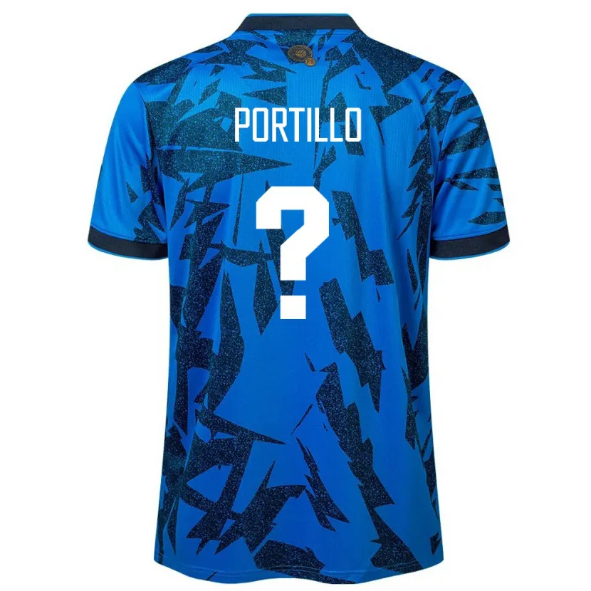 Danxen Men El Salvador Cristian Portillo #0 Blue Home Jersey 24-26 T-Shirt