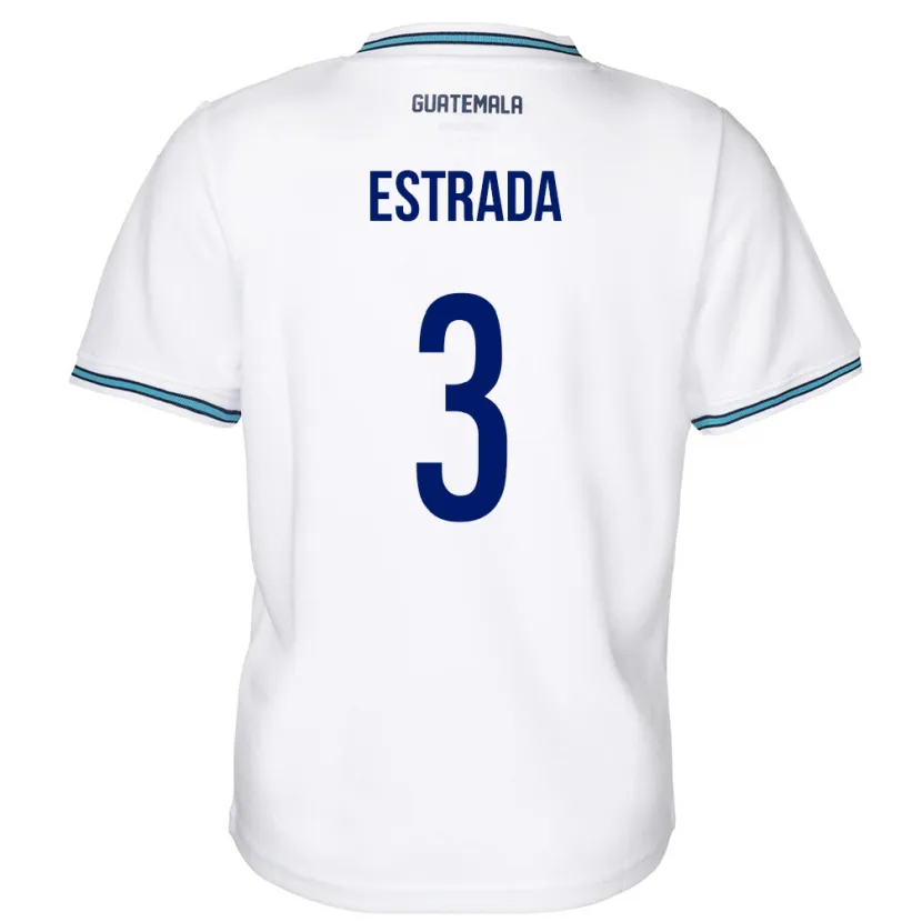 Danxen Men Guatemala Carlos Estrada #3 White Home Jersey 24-26 T-Shirt