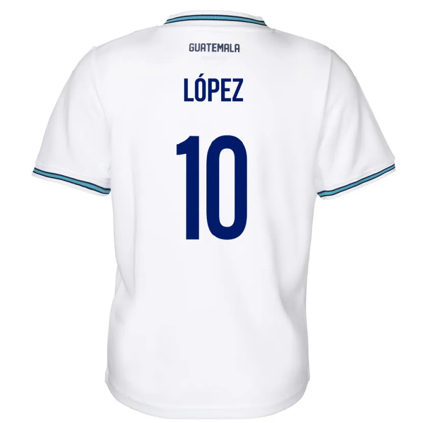 Danxen Men Guatemala Antonio López #10 White Home Jersey 24-26 T-Shirt