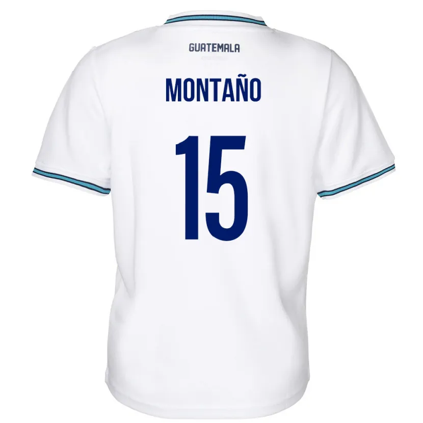 Danxen Men Guatemala Figo Montaño #15 White Home Jersey 24-26 T-Shirt