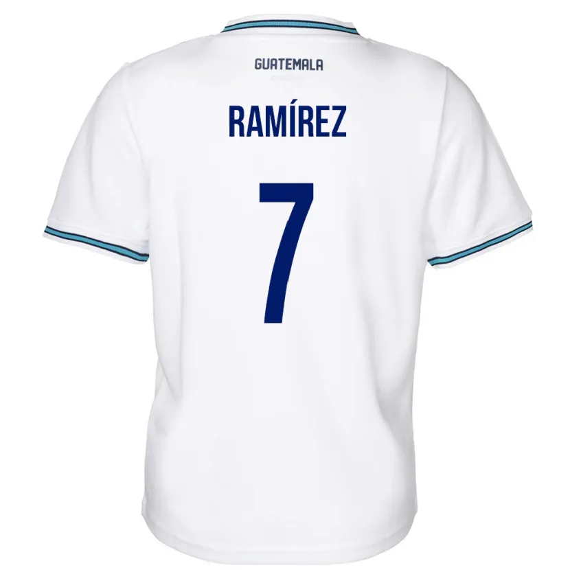 Danxen Men Guatemala Leslie Ramírez #7 White Home Jersey 24-26 T-Shirt